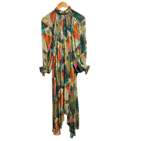 CHUFY Killa Gathered Printed Fil Coupé Georgette Midi Dress size Small $650 - Picture 8 of 8